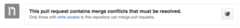 Pull Request does not merge cleanly