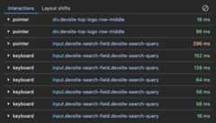 Interaction log in DevTools