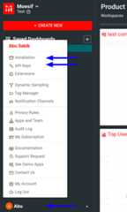 Accessing the settings menu in Moesif Portal