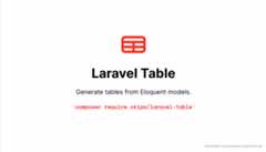 Laravel Table