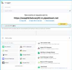 HTTP trigger + step selection menu