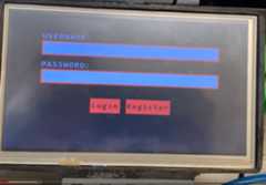 Login screen