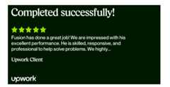 5-star feedback on Upwork