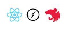 React, Socket.io and Nest JS logos image