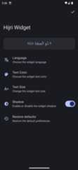 Widget settings in dark mode