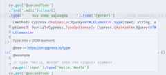 cy.type IntelliSense