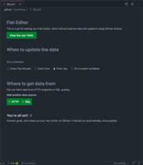 Screenshot of Flat Action configuration GUI