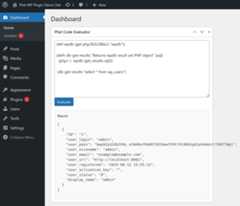 Image of WordPress Admin Dashboard the plugin installed and widget enabled Image of WordPress Admin Dashboard the plugin installed and widget enabled
