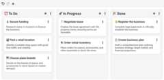 Example kanban board