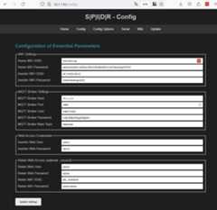 Configuration of SPIDR via the Webserver