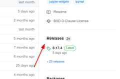 Arrow pointing to Releases section