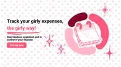 Girl math banner. expenses tracker for woman, girls