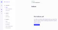 Screenshot of the Algolia UI to create your first index