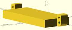 OpenSCAD screenshot of the back of the connector