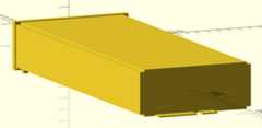 OpenSCAD screenshot of the back of the PSU