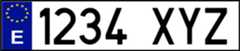 Type A license plate