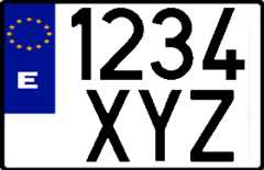 Type B license plate
