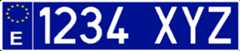 Type D license plate