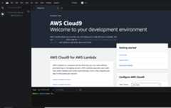 Cloud9 welcome screen