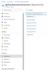 azure portal repositories