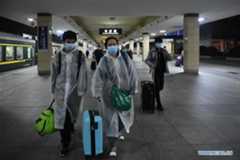 First train makes stop since Wuhan lifts outbound travel restrictions