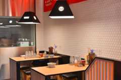 ラーメン店の内装