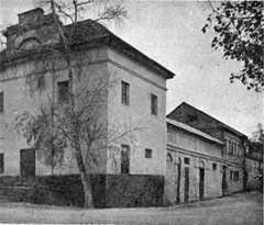 Ancient "trader row" in the center of Slavuta, 1970's
