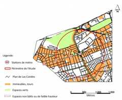 Figure 2 : Carte de localisation des immeubles dans le secteur de la zone d’étude (Élaboration personnelle)