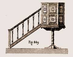 chaire à prêcher Louis XIII