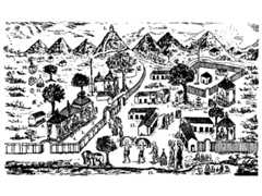 Old Indian print of Kathirkamam