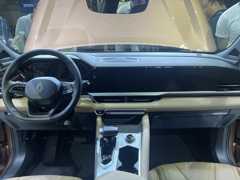 The interior of Renault Korea Motor's newly unveiled Grand Koleos hybrid SUV is displayed at the Busan International Motor Show on June 27, 2024. (Yonhap)