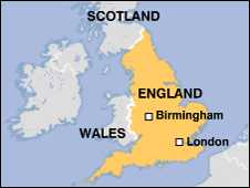 Map of England