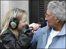BBC London 94.9's JoAnne Good conducts interview