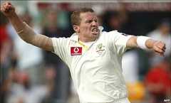 Peter Siddle celebrates
