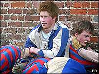 Prince Harry playing the Eton Wall Game