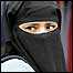 Muslim woman wearing the veil