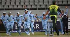 India celebrate victory