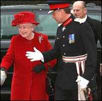 Queen Elizabeth II and The Duke of Edinburgh at the Royal school in Armagh