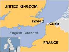 Dover Calais map