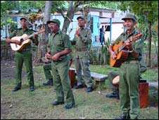 Quinteto Rebelde perform a song