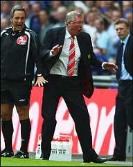 Sir Alex Ferguson was furious with the decision not to award Man Utd a penalty