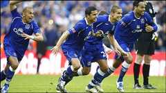 Everton celebrate their FA Cup victory