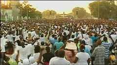 Mourners in Haiti