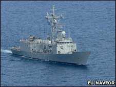 The ESPS Navarra, which found the dead suspected pirate (image: EU Navfor) 