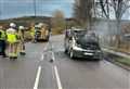 Dramatic footage shows A96 van blaze as owner praises emergency crews