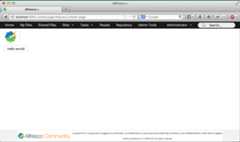 Simple page with a widget rendered with header and footer