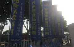 合肥糖酒会好妞妞网宣传刀旗