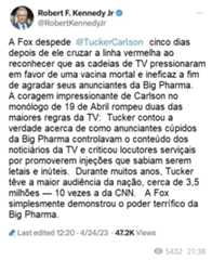 Mensagem de Robert Kennedy.
