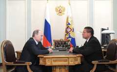 With Economic Development Minister Alexei Ulyukayev.