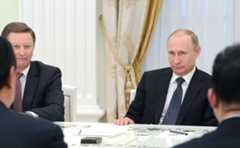 At a meeting with Director of General Office of Chinese Communist Party Li Zhanshu.